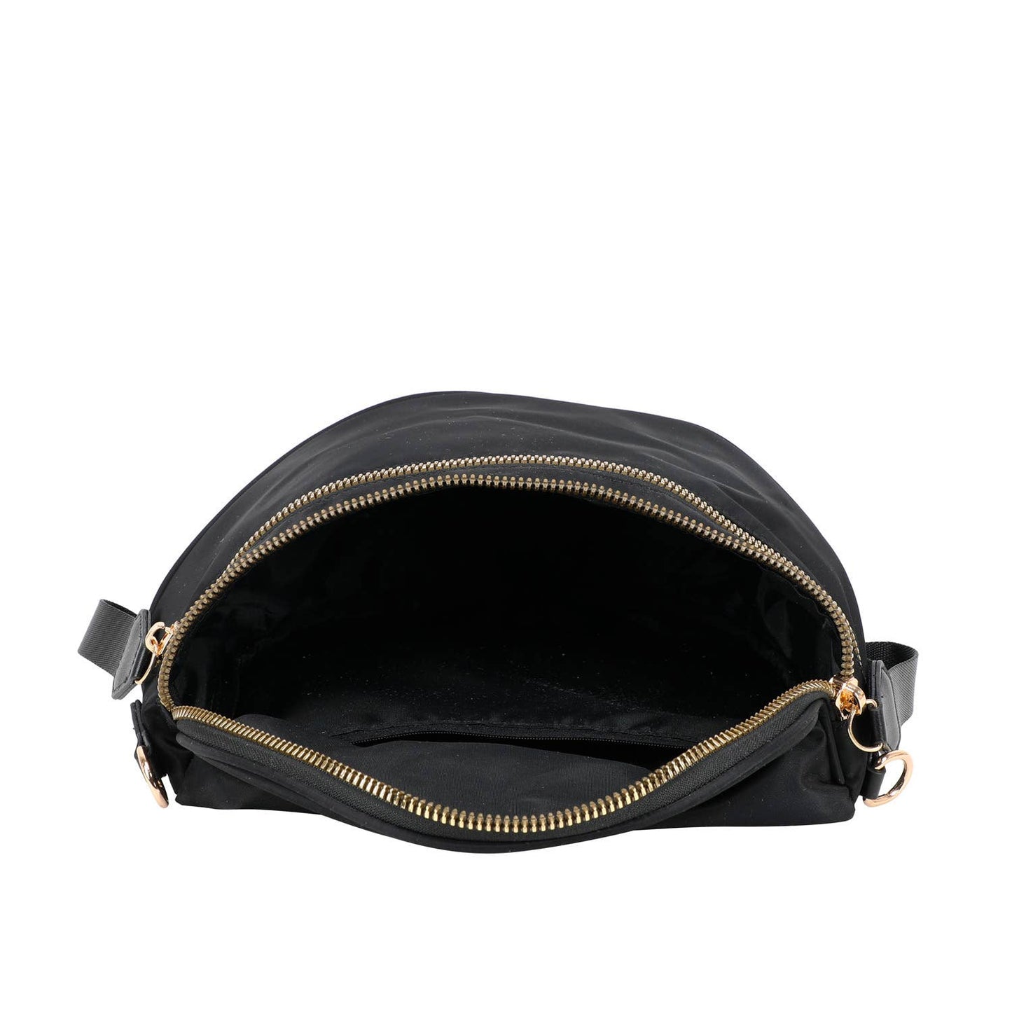 Paulina Nylon Waterproof Multi-Compartment 10" Crossbody Bag: Ivory Checker