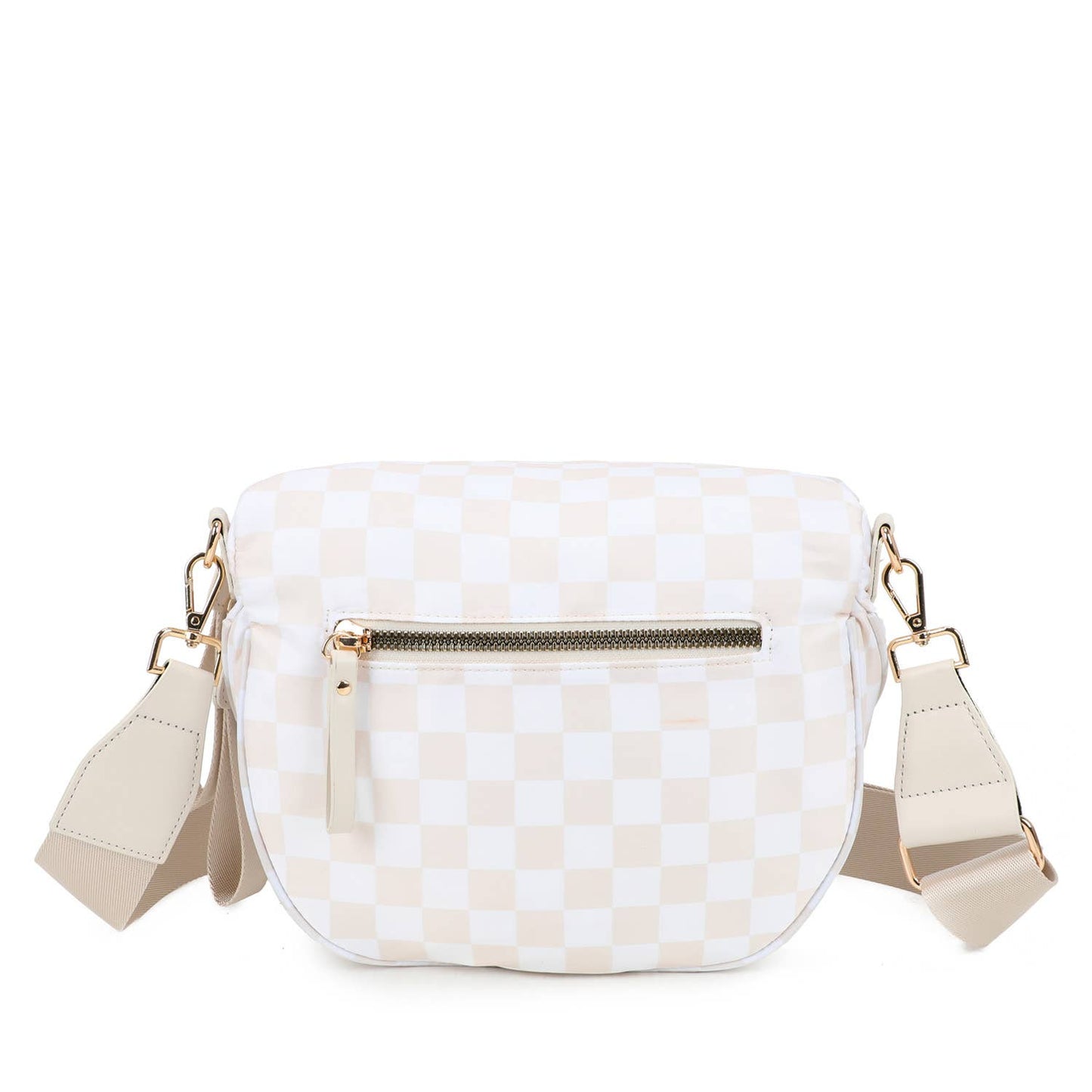 Paulina Nylon Waterproof Multi-Compartment 10" Crossbody Bag: Black