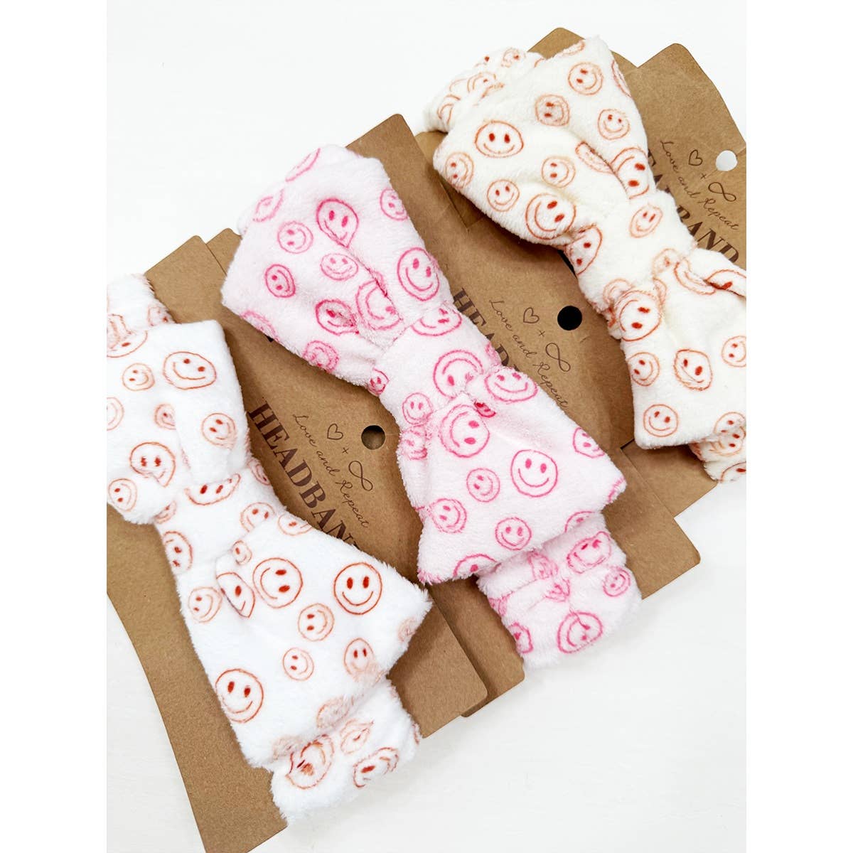 Happy Face Soft Tone Spa Headband: MIX COLOR / ONE(12)