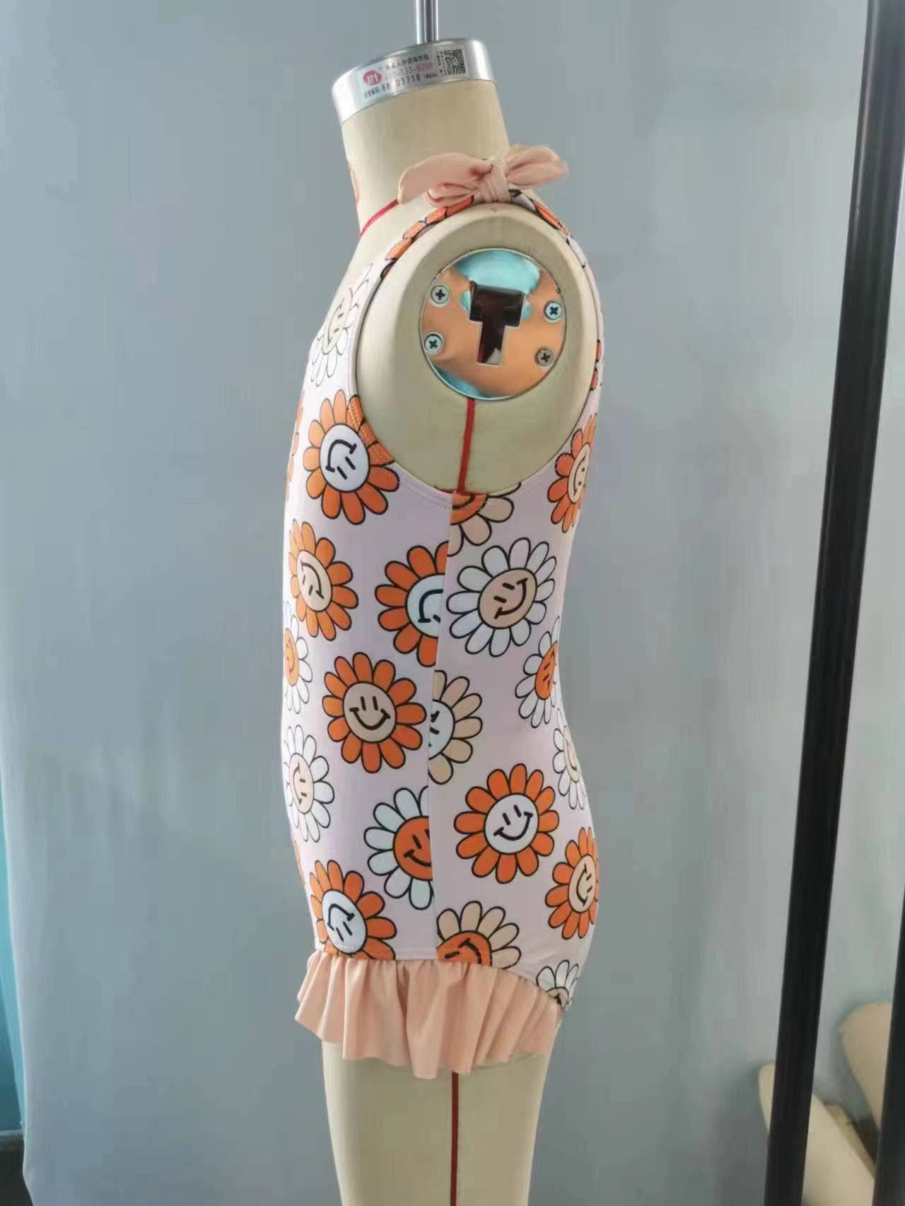 Baby Girls Smile Flowers One Pieces Swimsuit: 4T