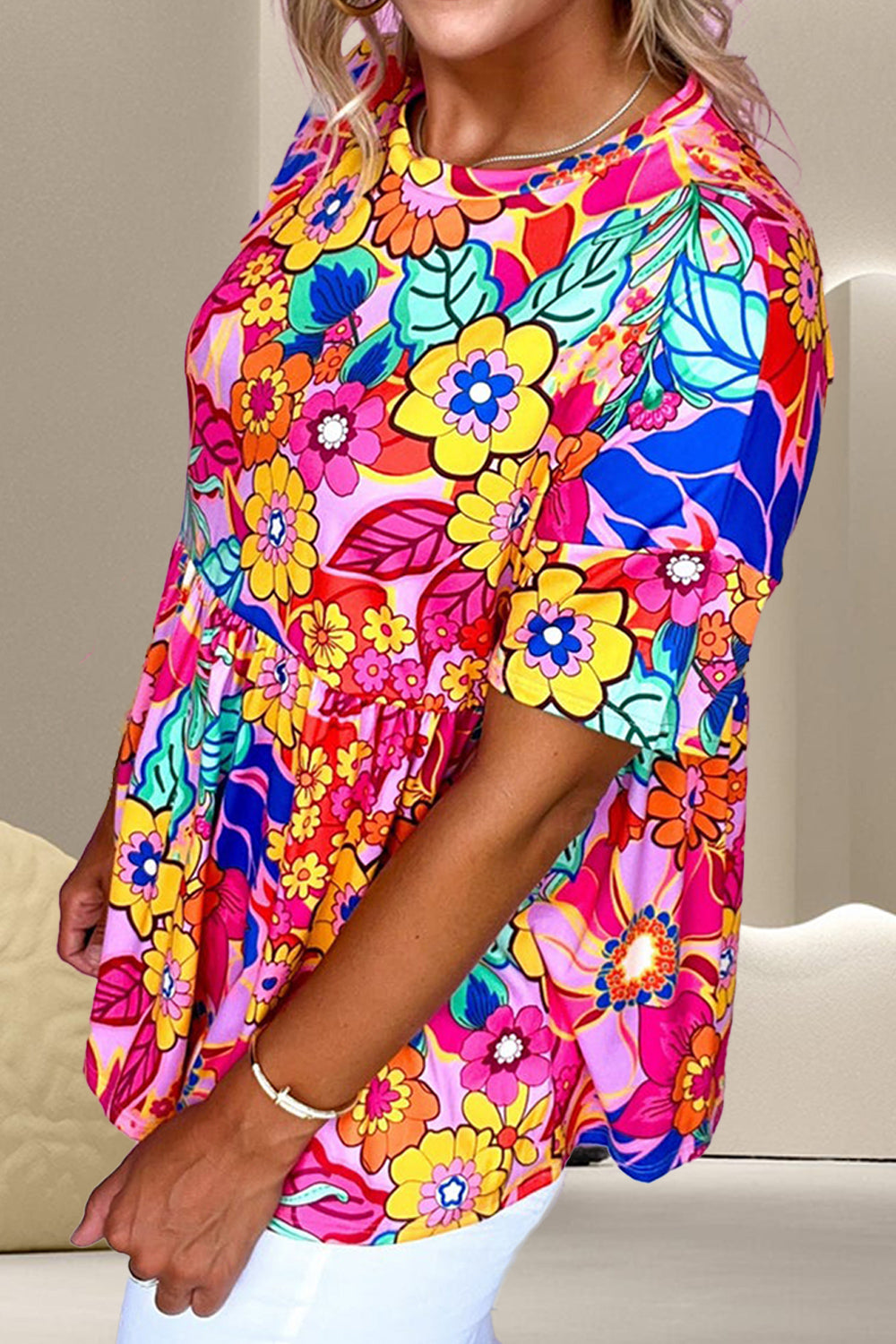 Bianca Floral Babydoll Top