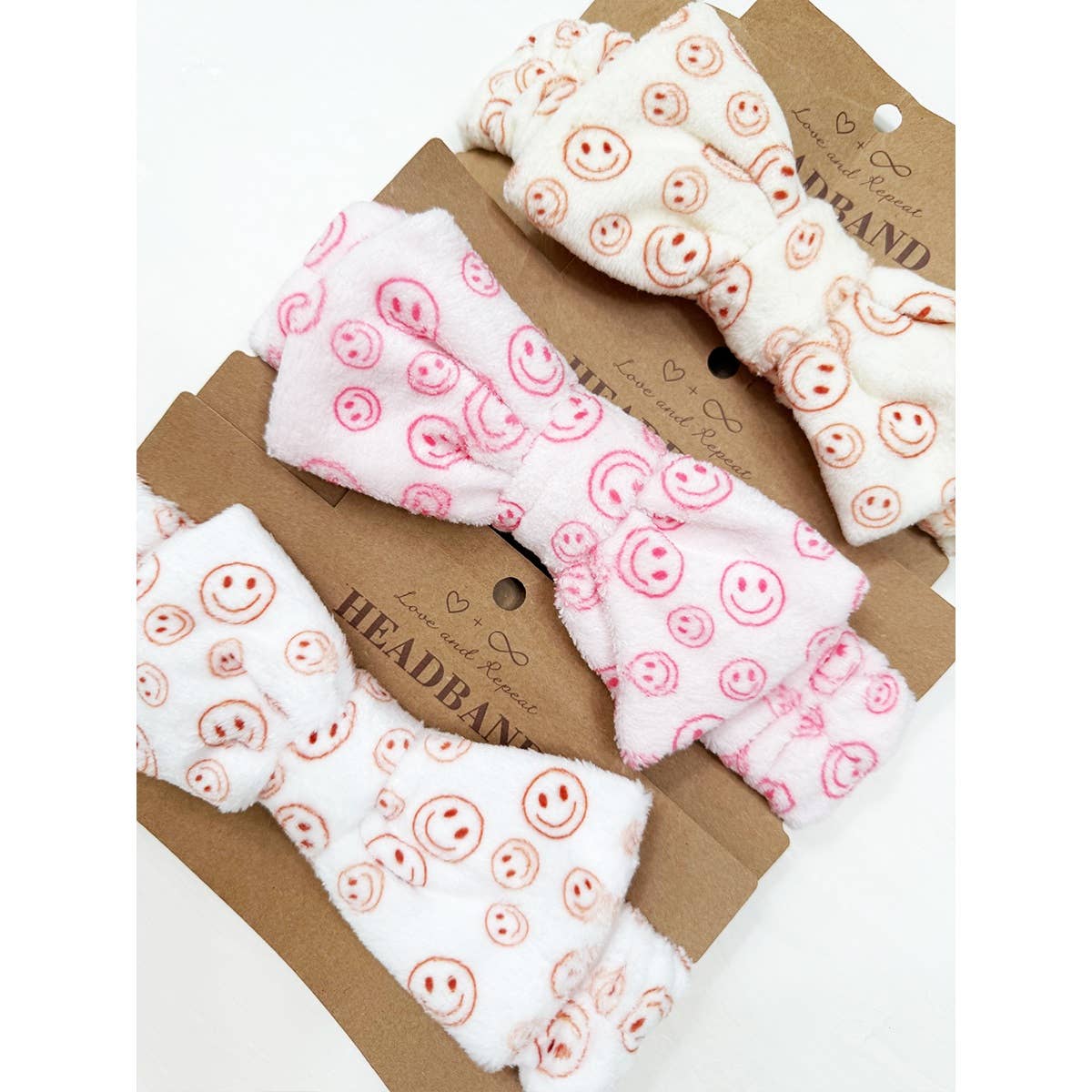 Happy Face Soft Tone Spa Headband: MIX COLOR / ONE(12)