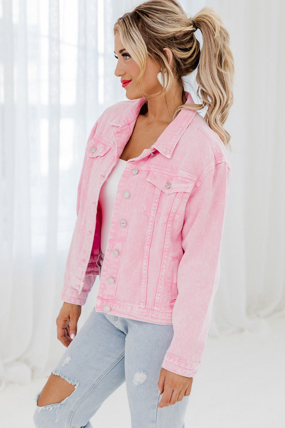 Dolly Pink Denim Jacket