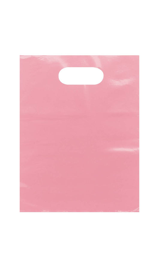 Frosted Retail Merchandise Bags: Pink / Case of 250 / Small