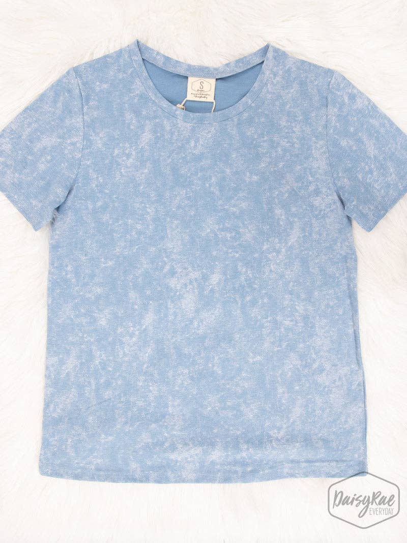 Ocean Breeze - Acid Wash Tee: Blue / XL