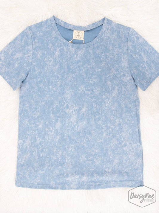 Ocean Breeze - Acid Wash Tee: Blue / XL