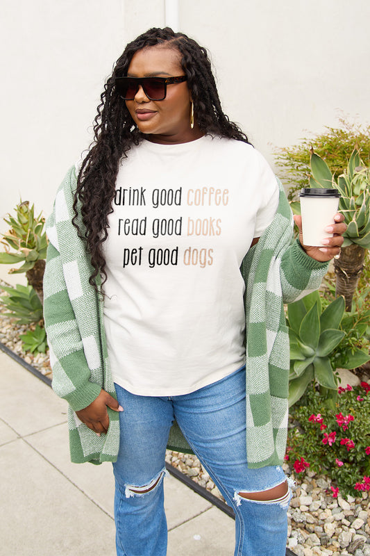 Good Coffee, Books, Dogs Tee