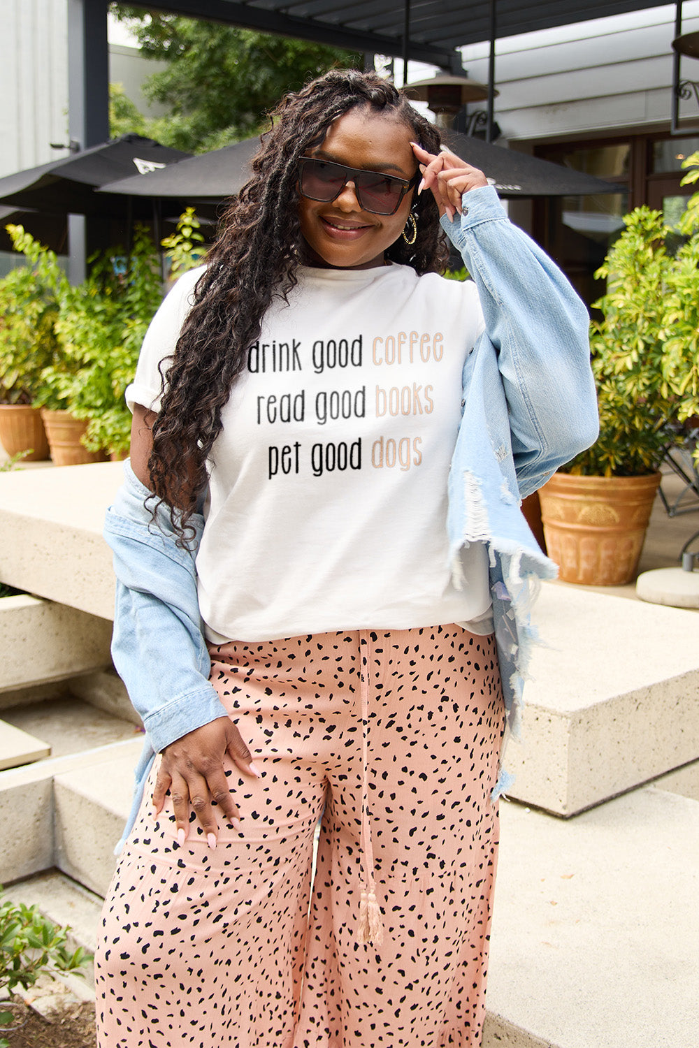 Good Coffee, Books, Dogs Tee