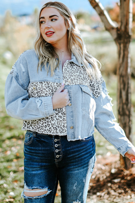 Jolene Animal Print Denim Jacket