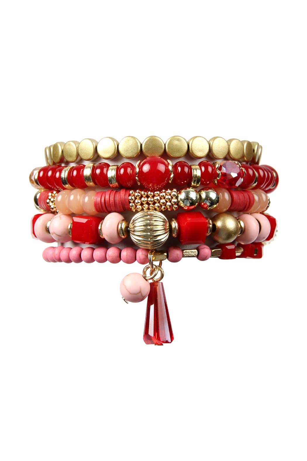 MULTIBEADS STRETCH BRACELET: NATURAL / ONE