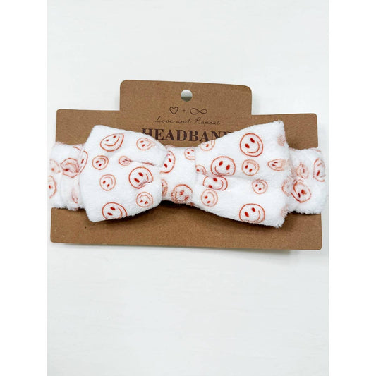 Happy Face Soft Tone Spa Headband: MIX COLOR / ONE(12)