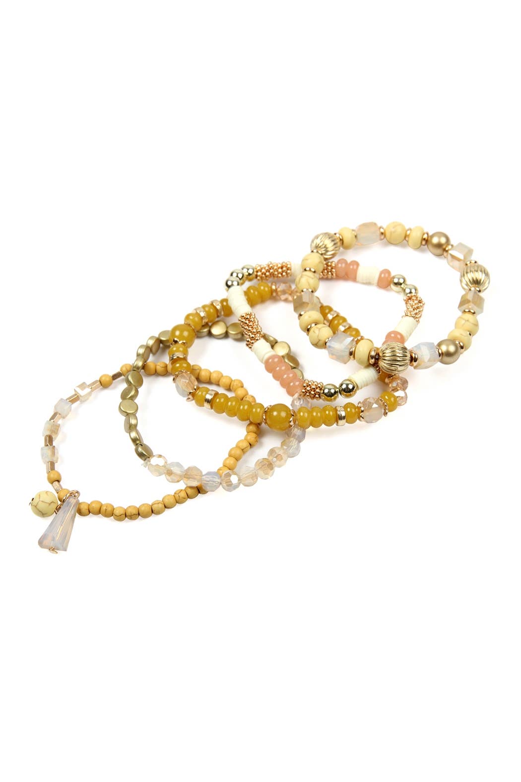 MULTIBEADS STRETCH BRACELET: Black / ONE