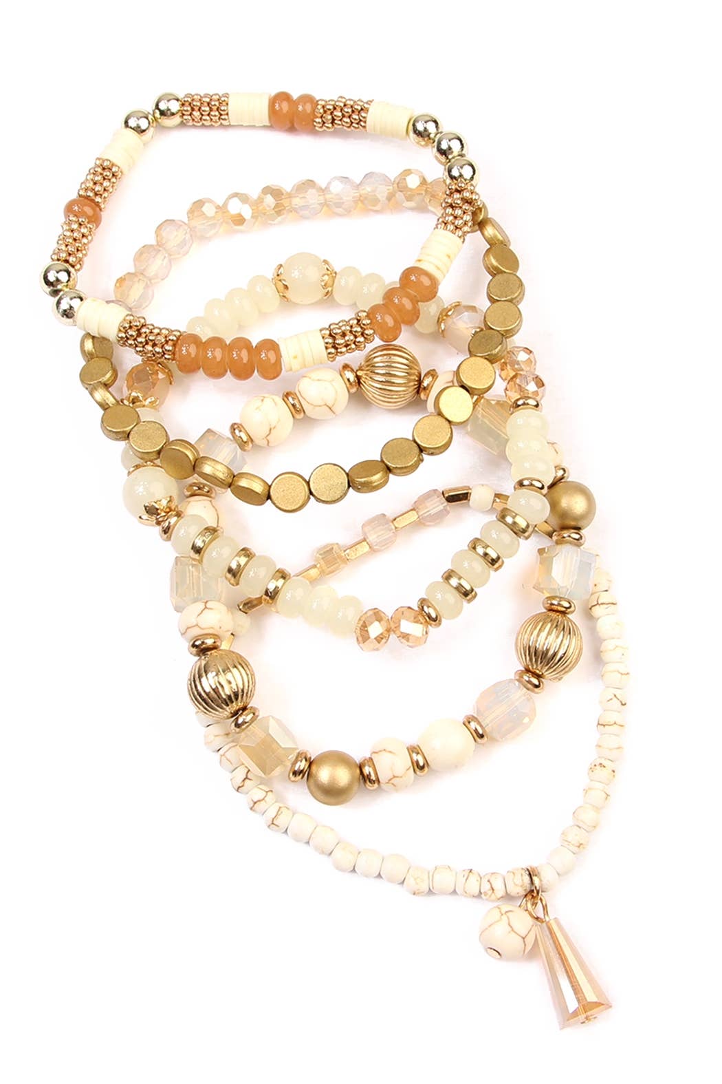 MULTIBEADS STRETCH BRACELET: Black / ONE