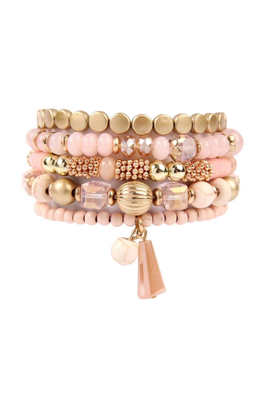 MULTIBEADS STRETCH BRACELET: Black / ONE