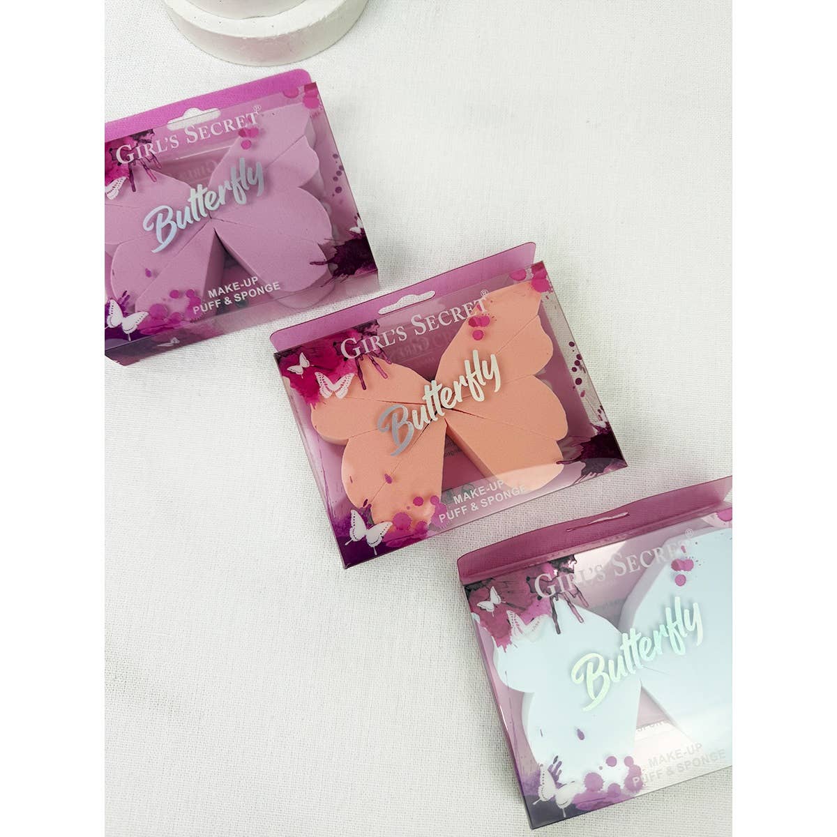 Large Butterfly Design Blending Sponge: MIX COLOR / ONE(12)