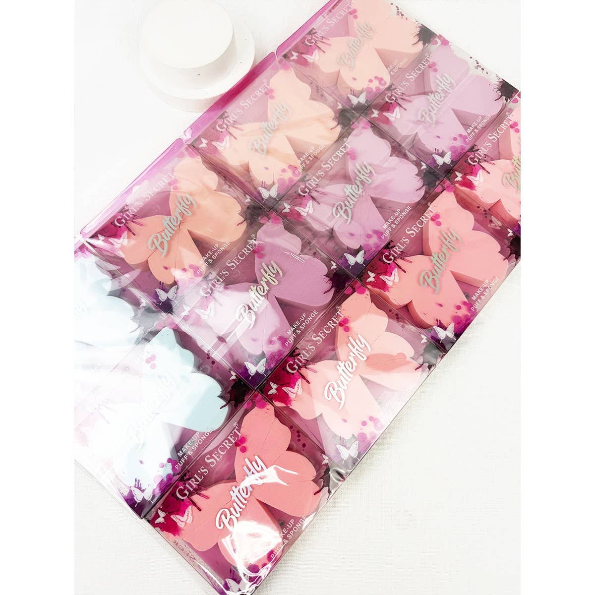 Large Butterfly Design Blending Sponge: MIX COLOR / ONE(12)