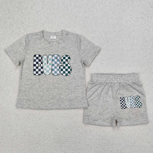 Sibling Vinyl Baby Boys Cotton Top Sports Shorts Clothes Sets: Bubs / 5-6T