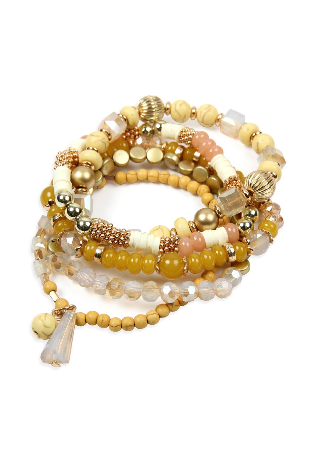 MULTIBEADS STRETCH BRACELET: Black / ONE