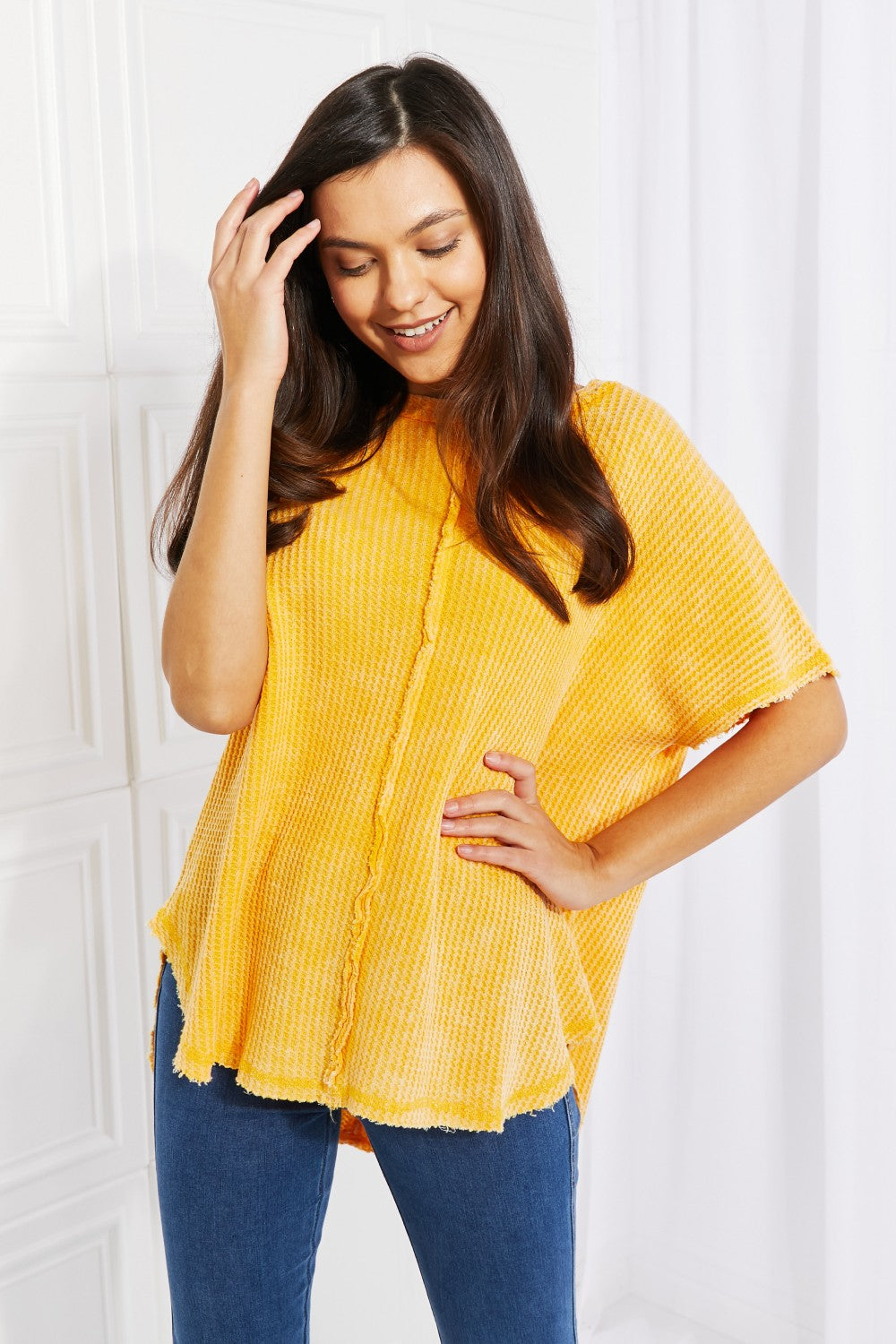 Amy Waffle Knit Top