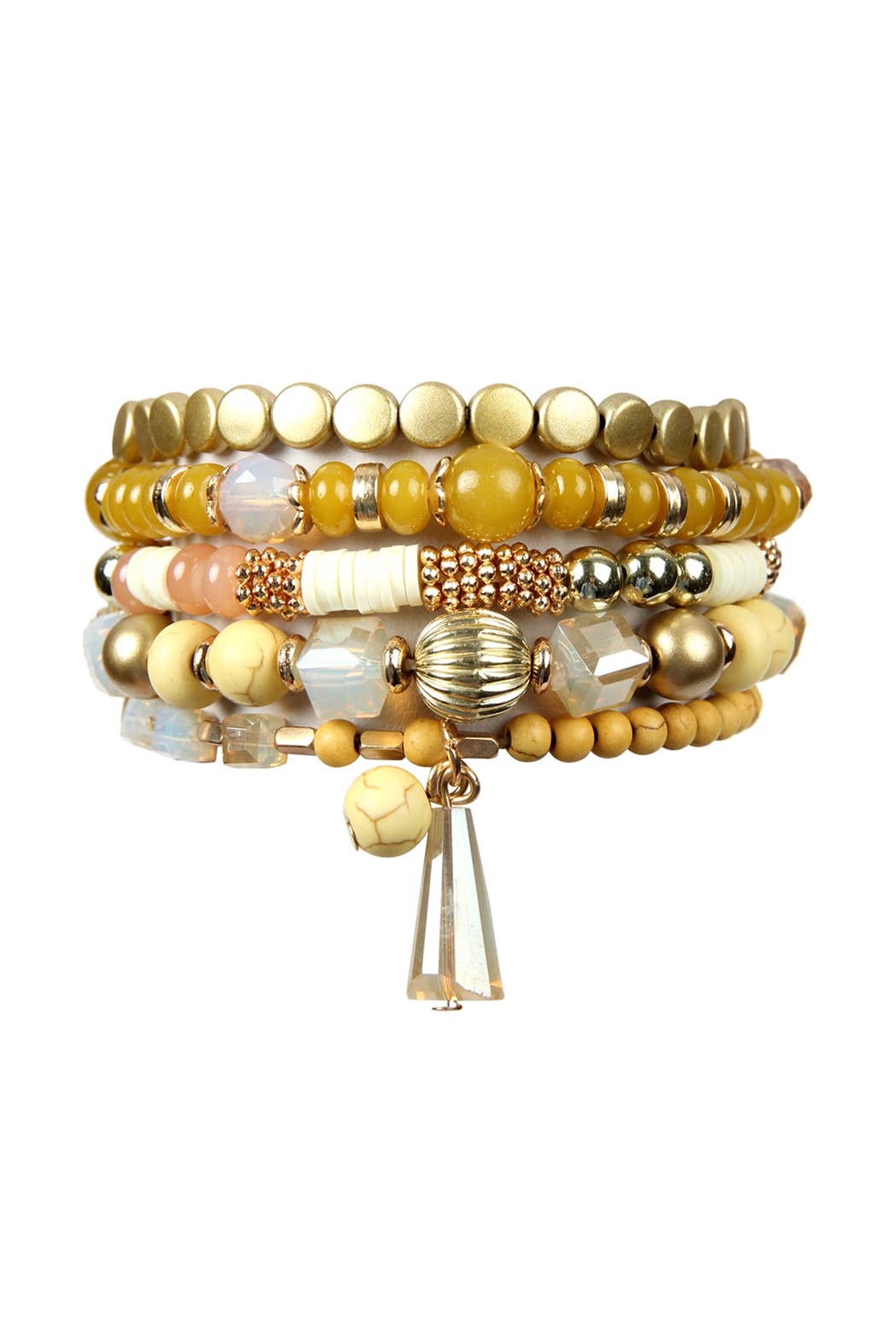 MULTIBEADS STRETCH BRACELET: Black / ONE