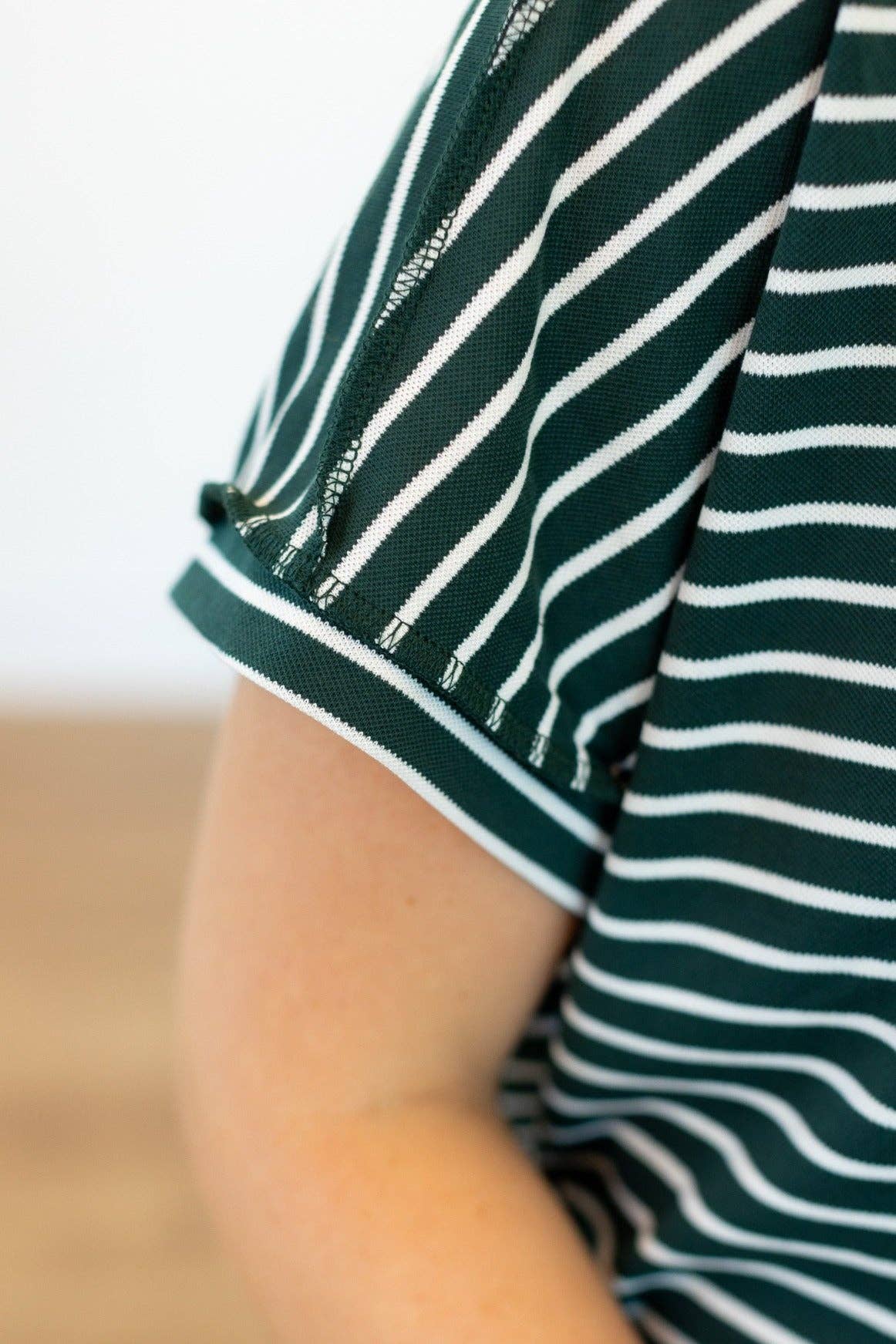 The Lucy Stripe Top, Green: Green / XL