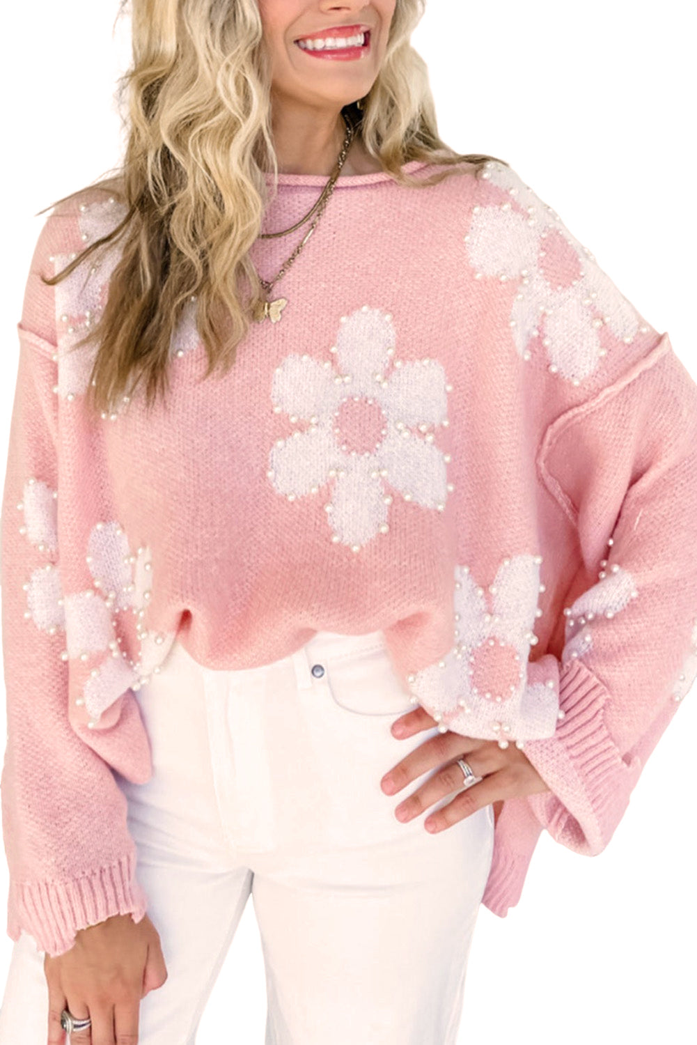 Heather Floral Sweater