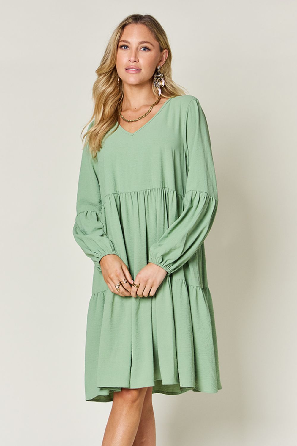 Madison Long Sleeve Tiered Dress