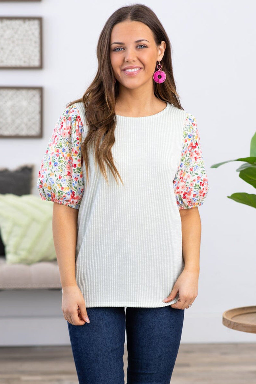 Laura Floral Sleeve Top