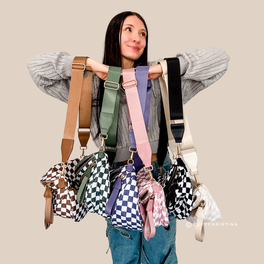 Crossbody Zipper Bag – 7 Colors, Removable Strap, Stylish: Black