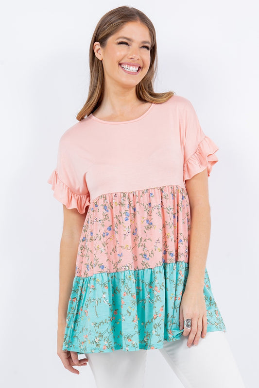 Celeste Ruffled Babydoll Top