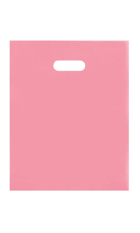 Frosted Retail Merchandise Bags: Pink / Case of 250 / Small