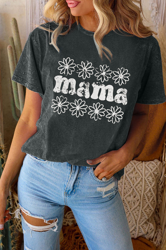 White Floral Mama Tee