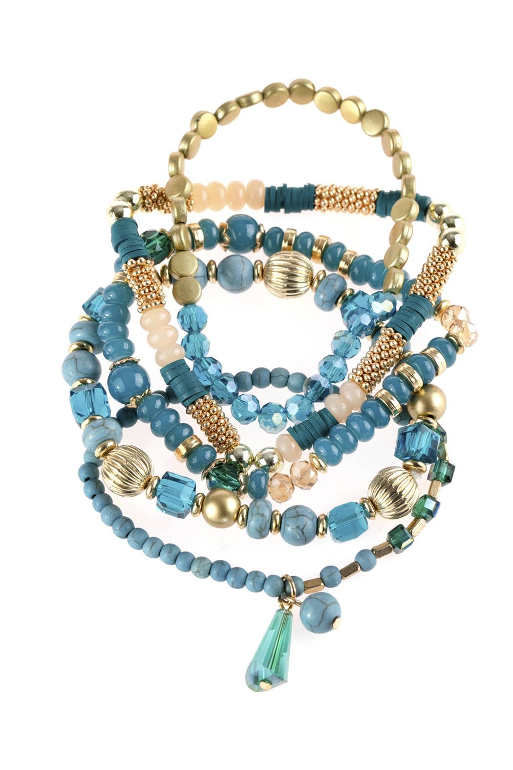 MULTIBEADS STRETCH BRACELET: NATURAL / ONE
