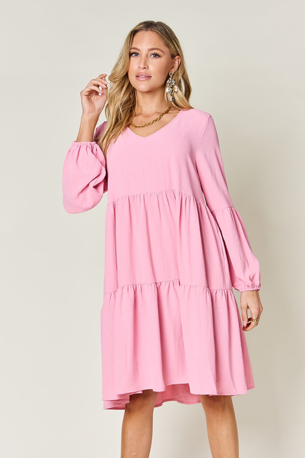 Madison Long Sleeve Tiered Dress