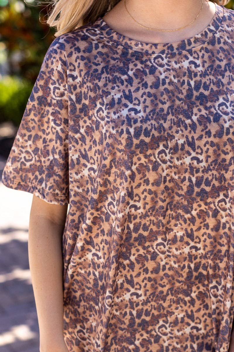 Leopard T-shirt Dress: Leopard / One Size