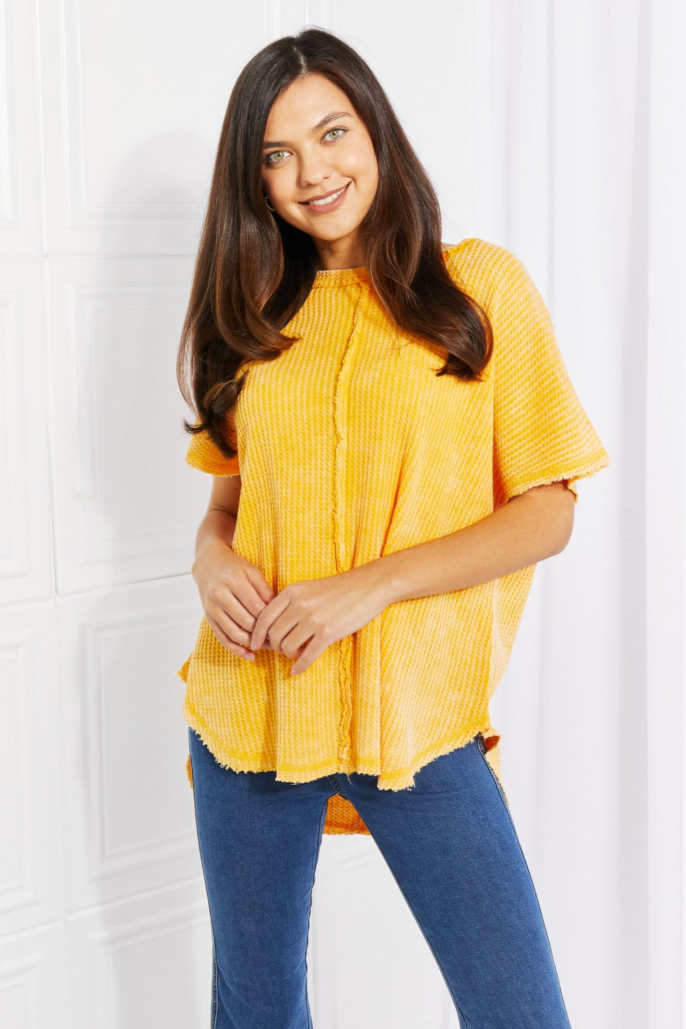 Amy Waffle Knit Top