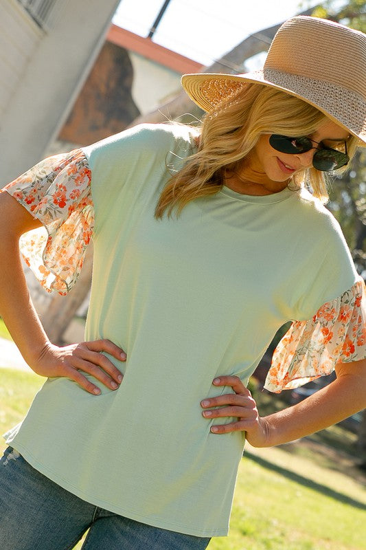 Piper Floral Sleeve Top