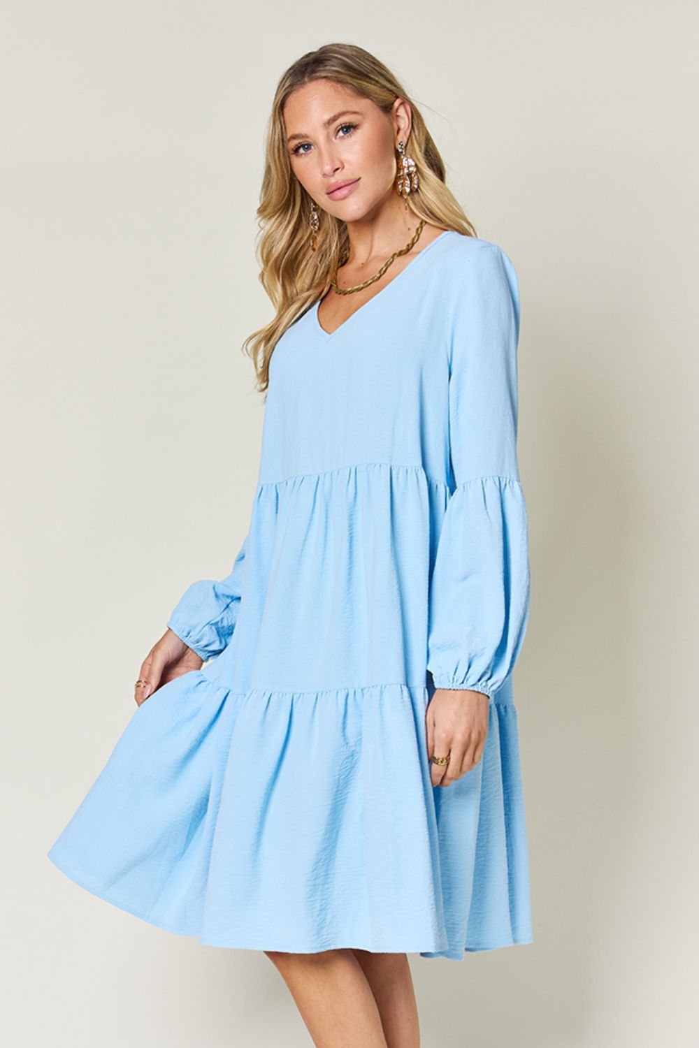 Madison Long Sleeve Tiered Dress