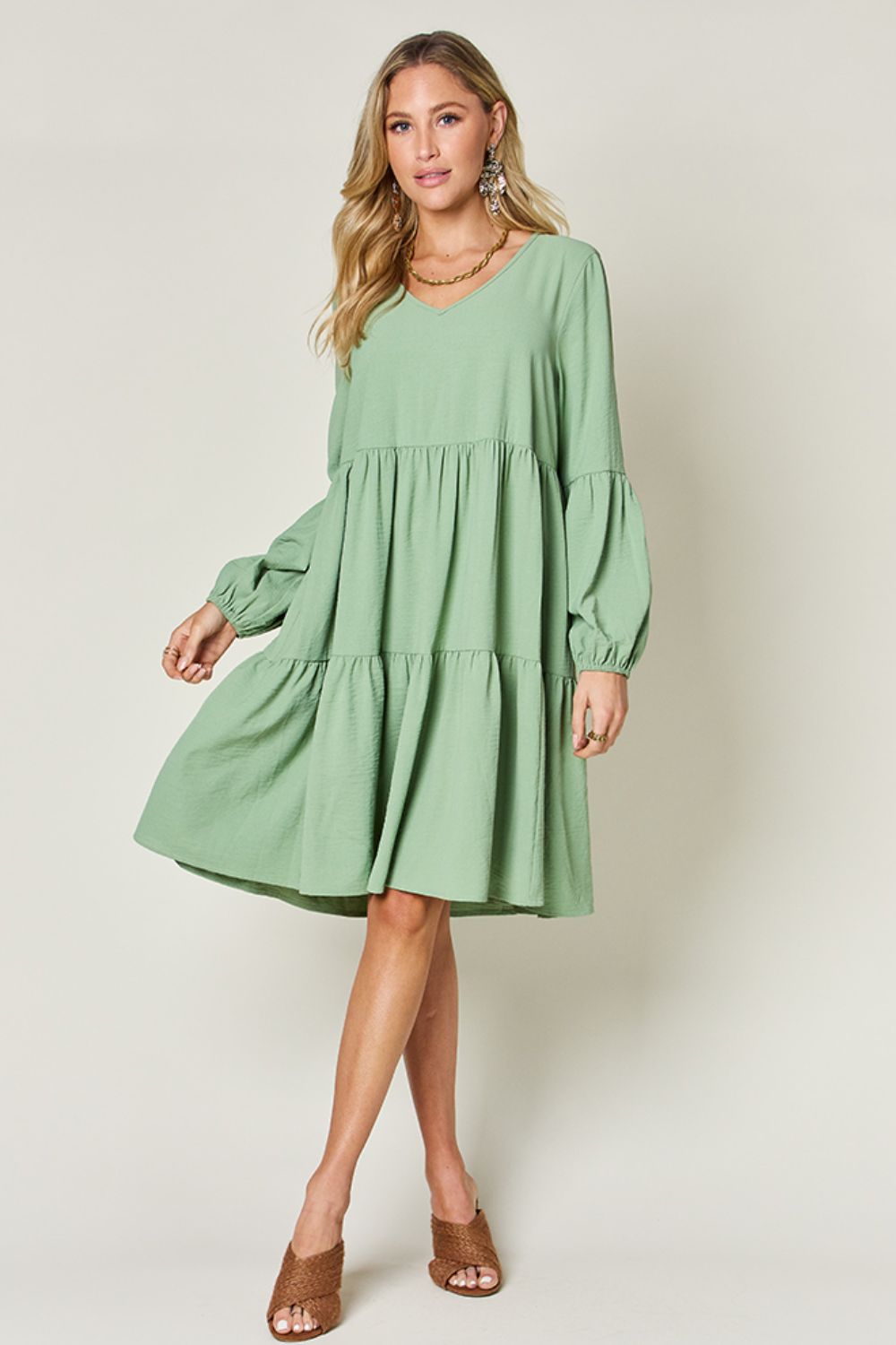 Madison Long Sleeve Tiered Dress