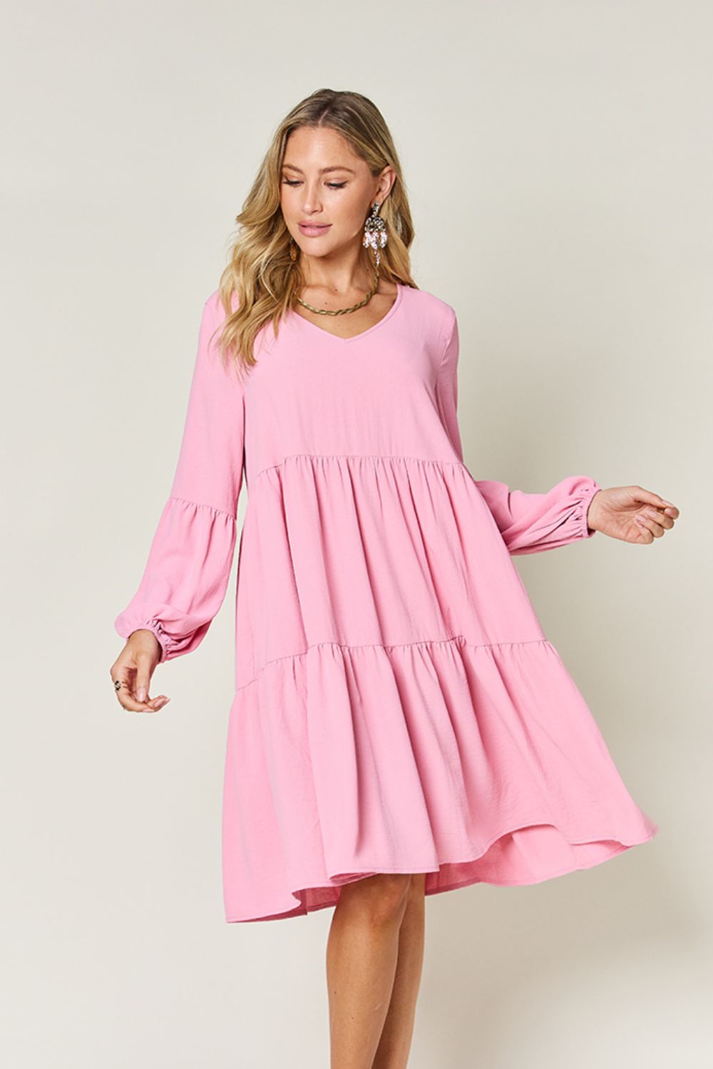 Madison Long Sleeve Tiered Dress