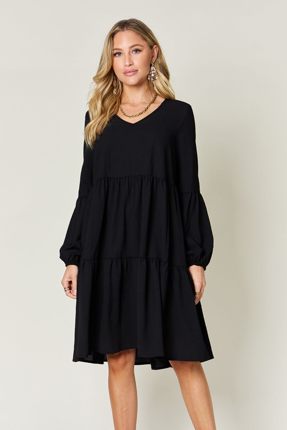 Madison Long Sleeve Tiered Dress