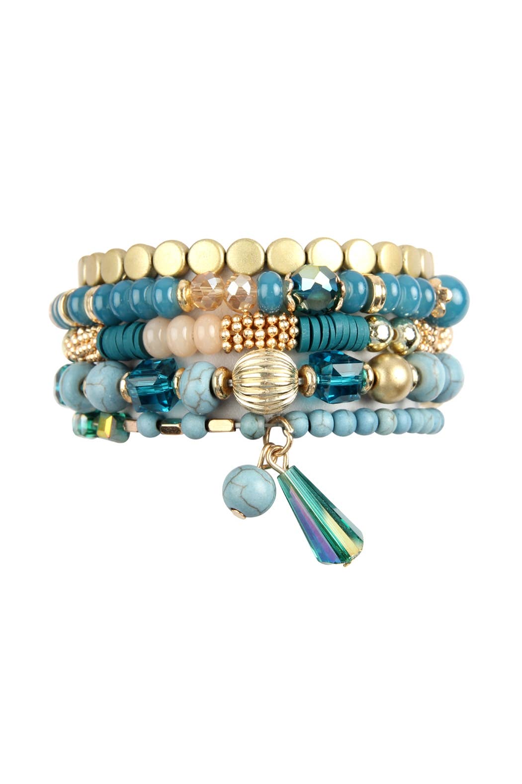 MULTIBEADS STRETCH BRACELET: NATURAL / ONE