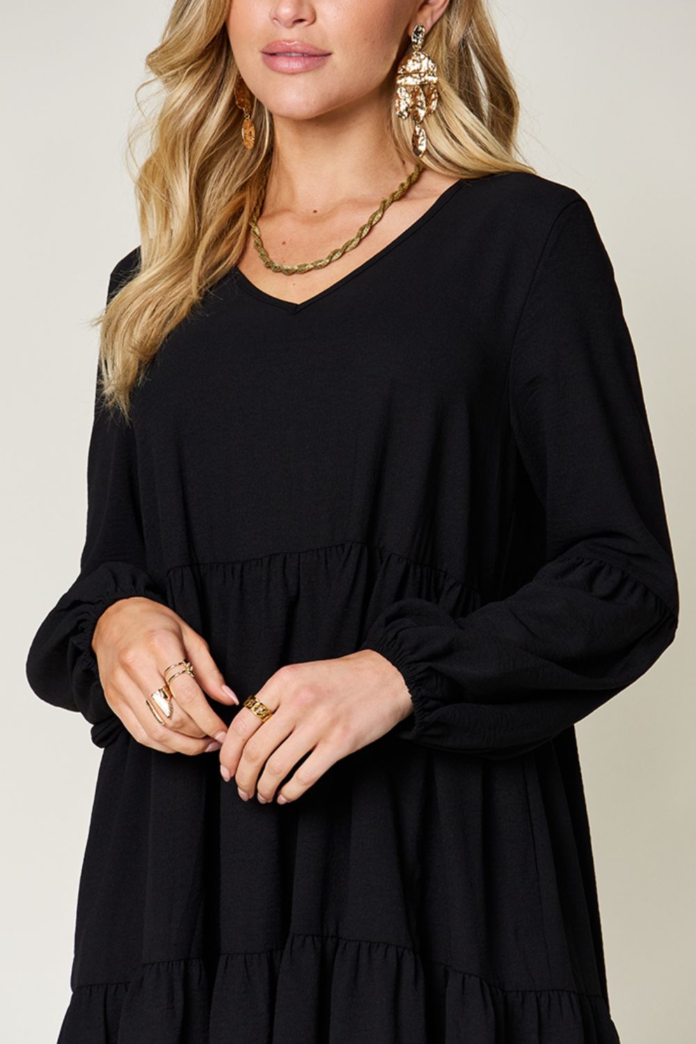 Madison Long Sleeve Tiered Dress