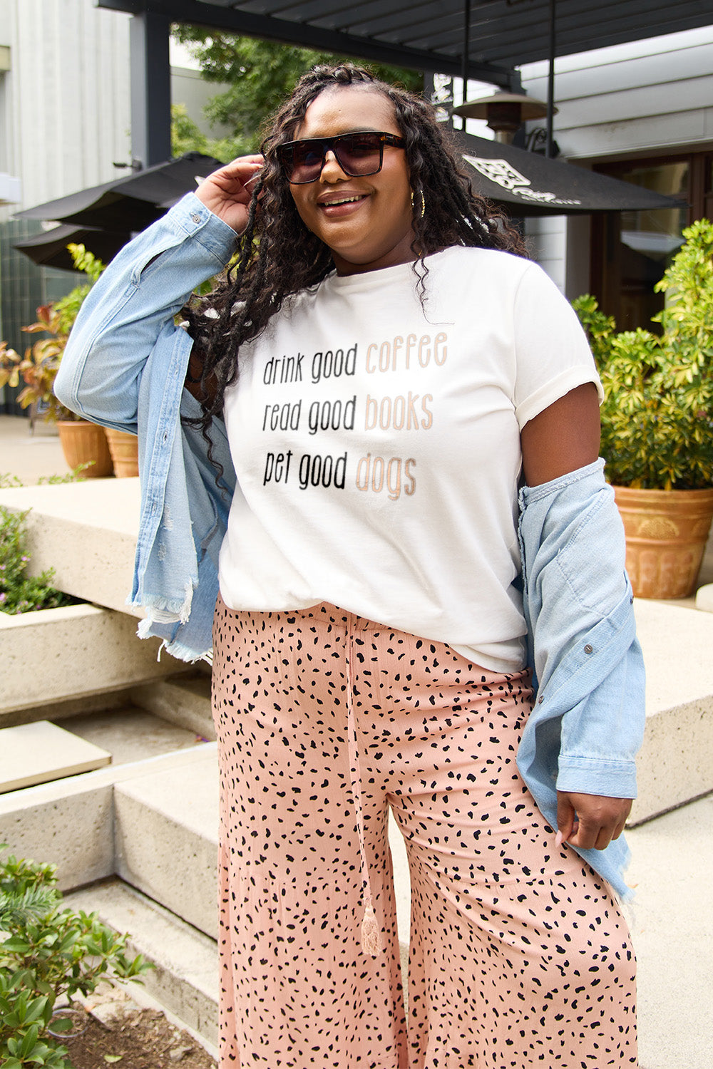 Good Coffee, Books, Dogs Tee