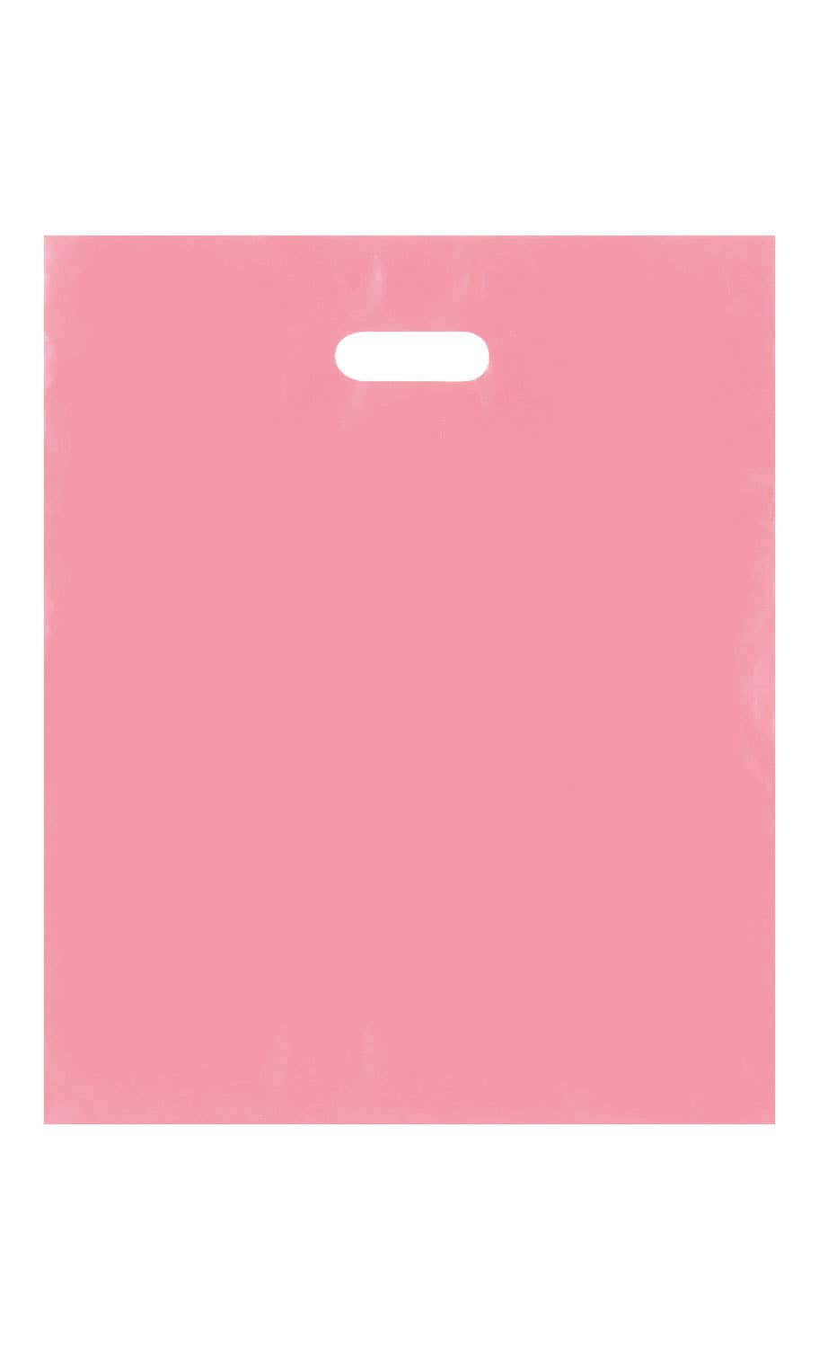 Frosted Retail Merchandise Bags: Pink / Case of 250 / Small