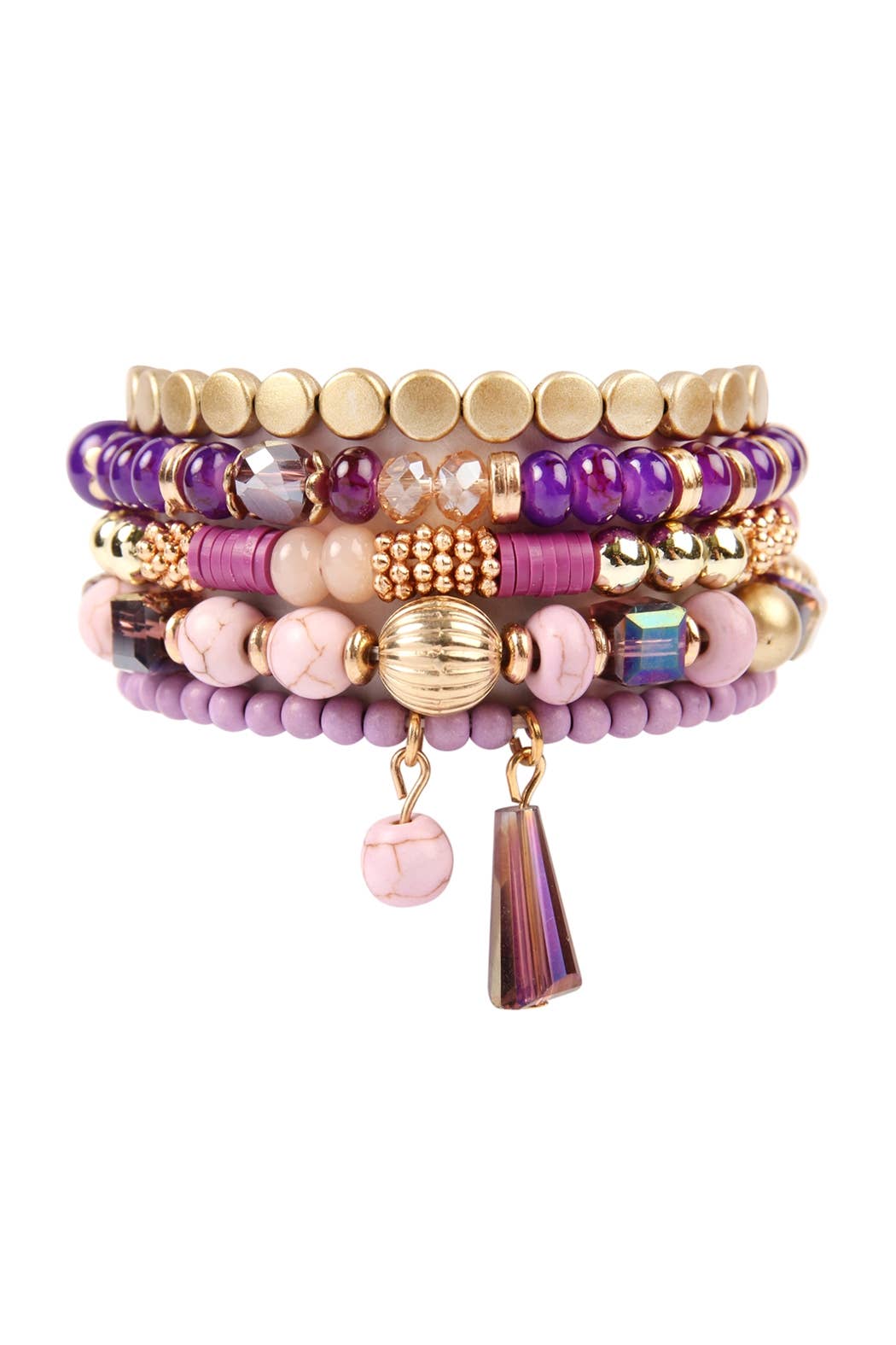 MULTIBEADS STRETCH BRACELET: Black / ONE