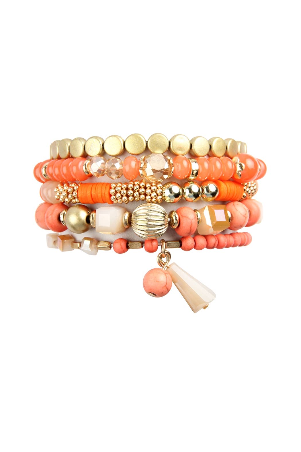 MULTIBEADS STRETCH BRACELET: Black / ONE