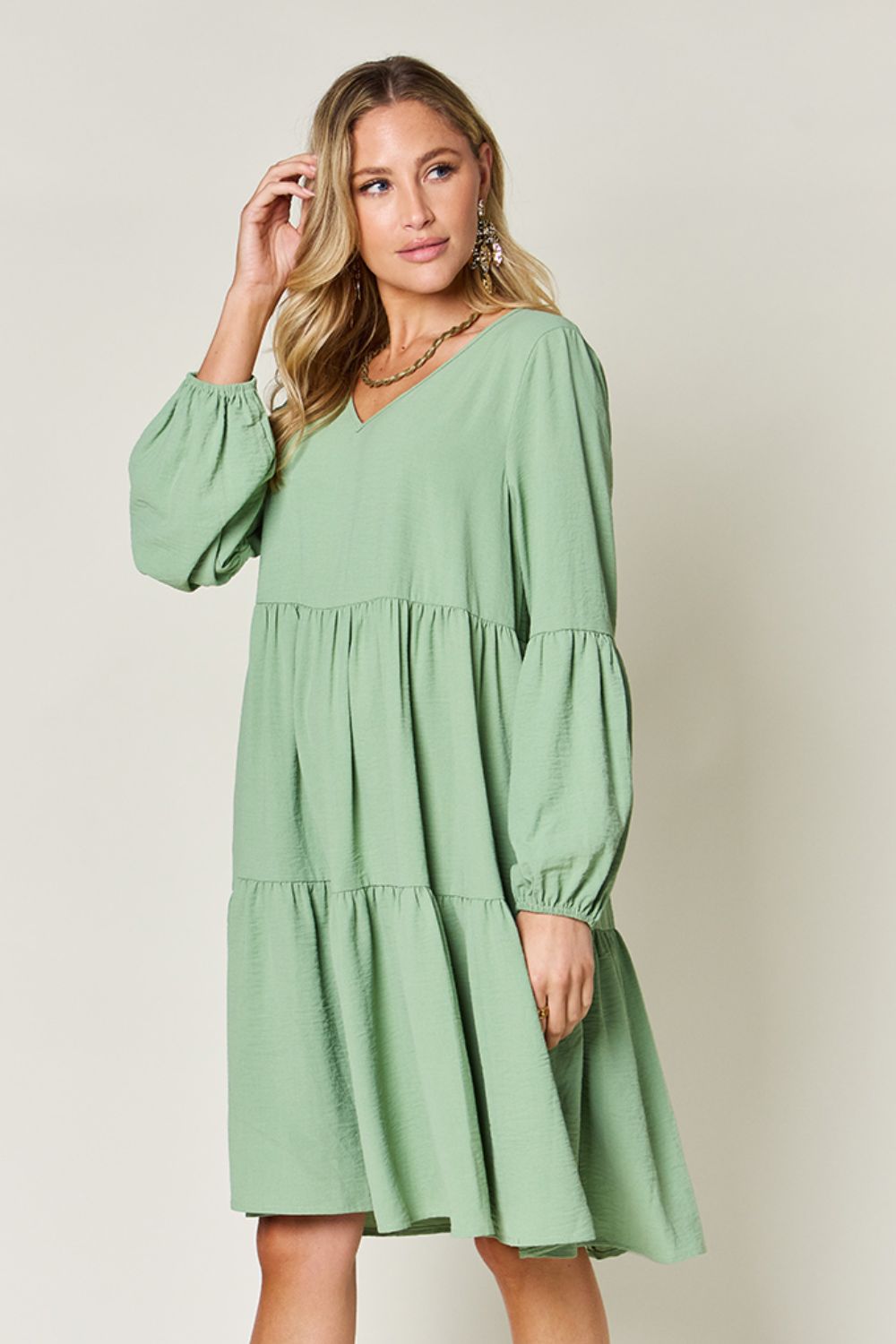 Madison Long Sleeve Tiered Dress