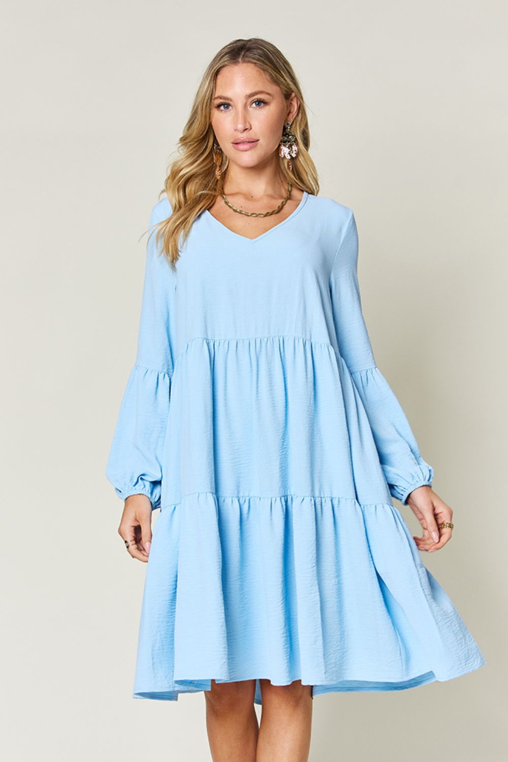 Madison Long Sleeve Tiered Dress