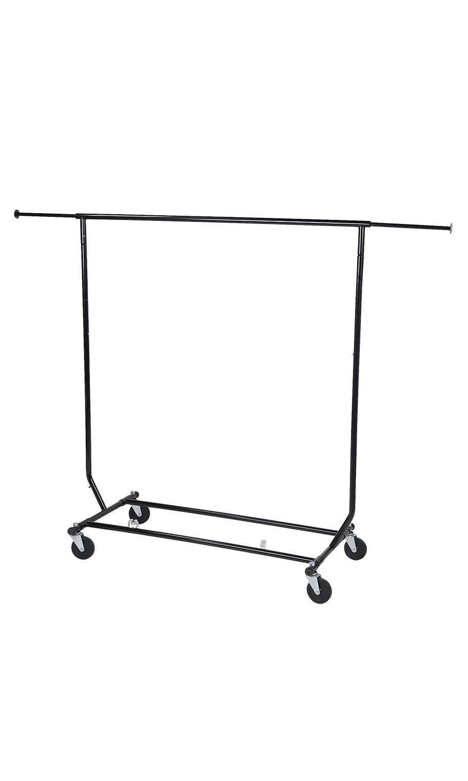 Single-Rail Collapsible Salesman Rack | Black